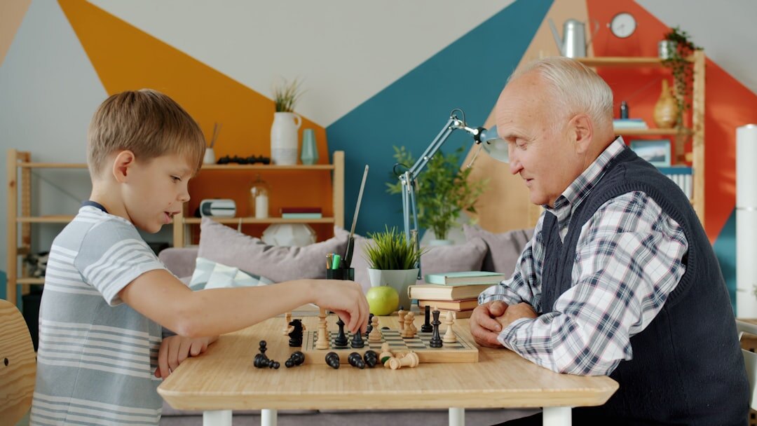 Group of seniors socializing at a community center table game