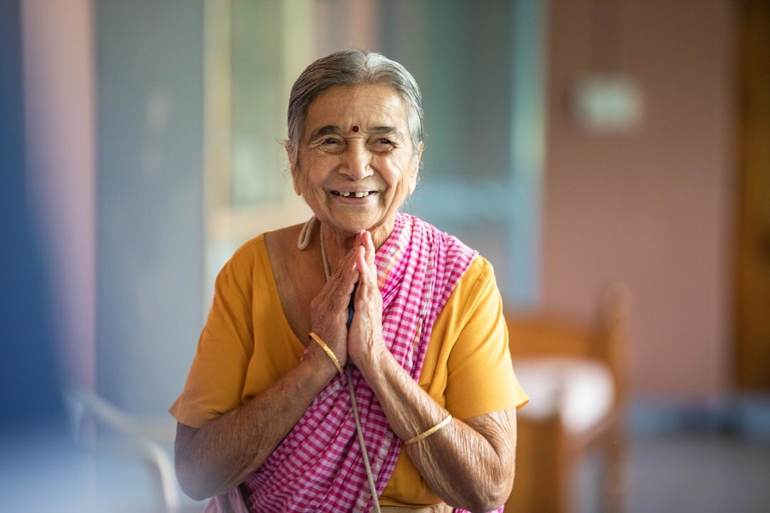 senior woman doing yoga