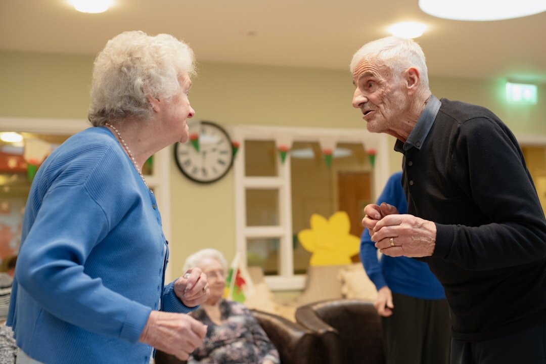 seniors socializing