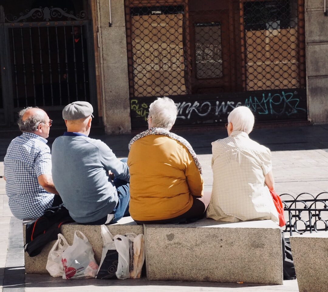 group of seniors volunteering